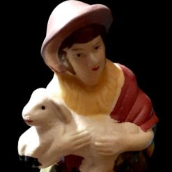 Very Nice! 8pc Vintage Christmas Nativity Set Porcelain Baby Jesus Manger Scene - Picture 5 of 9